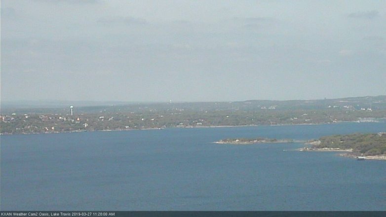 Lake Travis webcam, March 27, 2019 10:30 AM CT