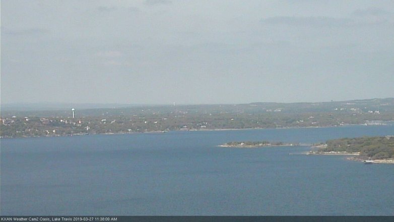 Lake Travis webcam, March 27, 2019 10:40 AM CT
