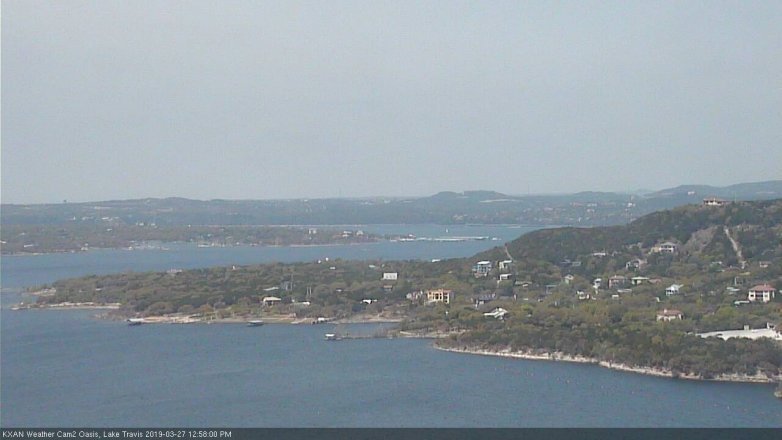 Lake Travis webcam, March 27, 2019 12:00 PM CT