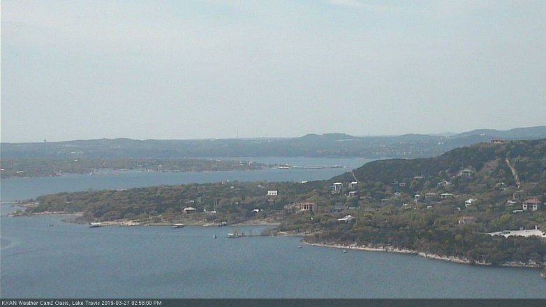 Lake Travis webcam, March 27, 2019 2:00 PM CT