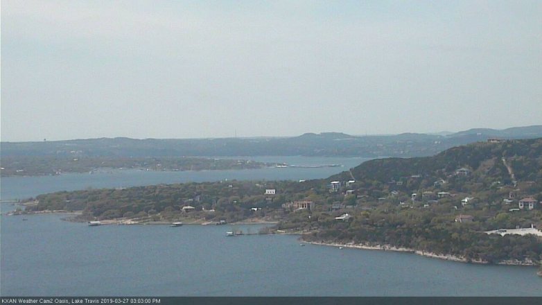 Lake Travis webcam, March 27, 2019 2:05 PM CT