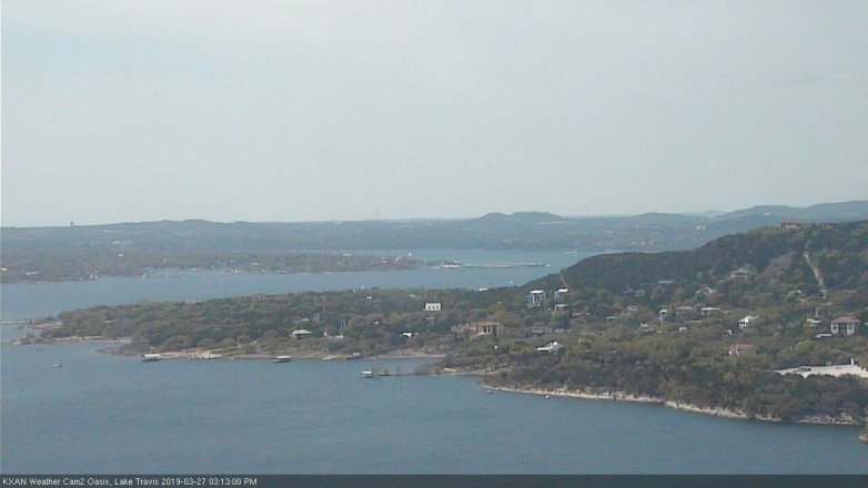 Lake Travis webcam, March 27, 2019 2:15 PM CT