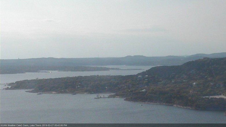 Lake Travis webcam, March 27, 2019 4:45 PM CT