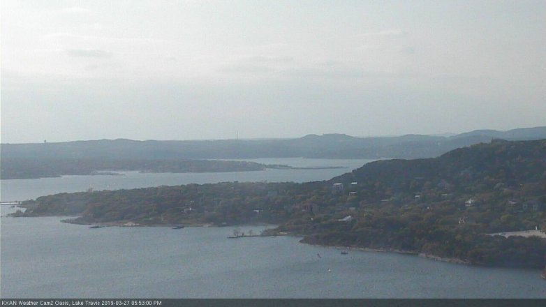 Lake Travis webcam, March 27, 2019 4:55 PM CT