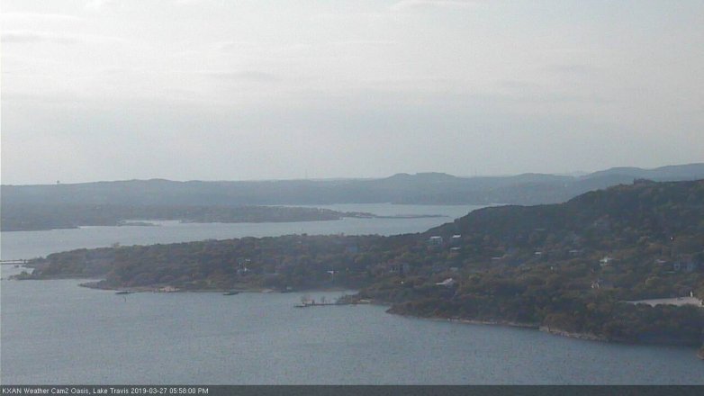 Lake Travis webcam, March 27, 2019 5:00 PM CT