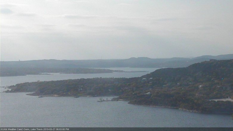 Lake Travis webcam, March 27, 2019 5:05 PM CT