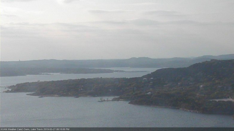 Lake Travis webcam, March 27, 2019 5:20 PM CT