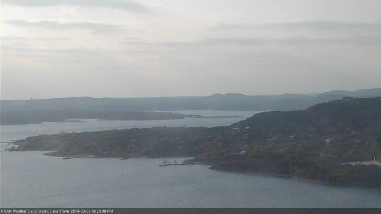 Lake Travis webcam, March 27, 2019 5:25 PM CT