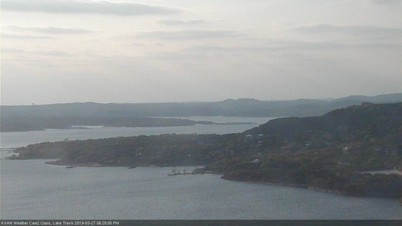 Lake Travis webcam, March 27, 2019 5:30 PM CT