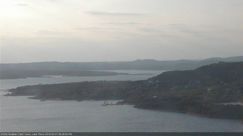 Lake Travis webcam, March 27, 2019 5:40 PM CT