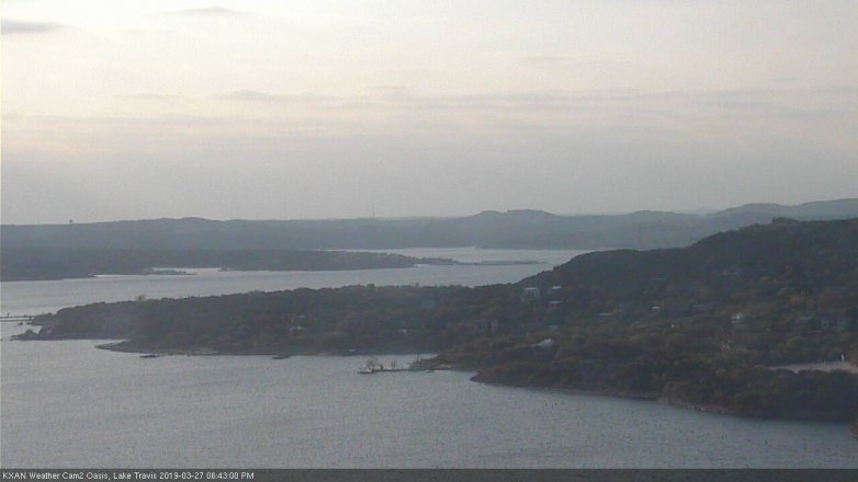 Lake Travis webcam, March 27, 2019 5:45 PM CT