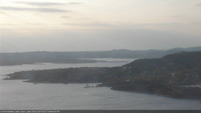 Lake Travis webcam, March 27, 2019 5:50 PM CT