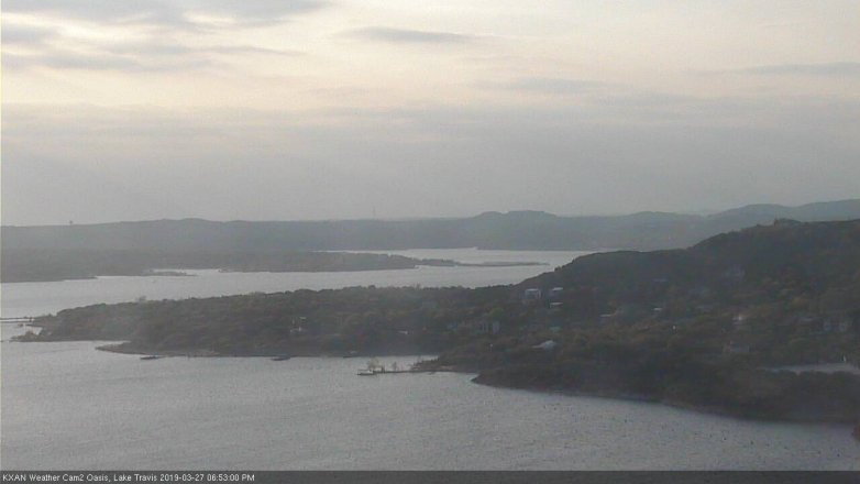 Lake Travis webcam, March 27, 2019 5:55 PM CT