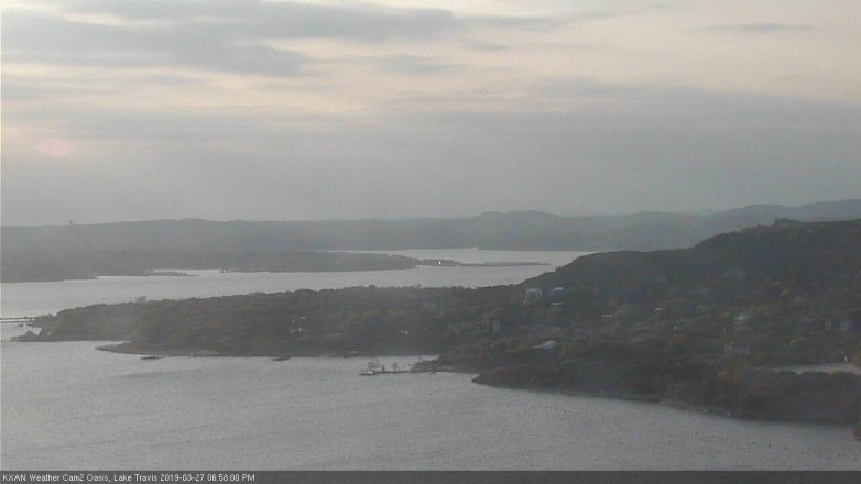Lake Travis webcam, March 27, 2019 6:00 PM CT