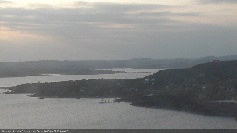 Lake Travis webcam, March 27, 2019 6:05 PM CT