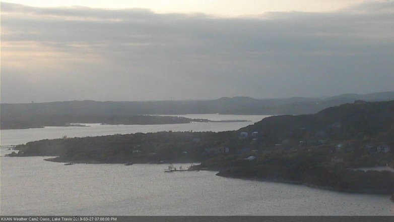 Lake Travis webcam, March 27, 2019 6:10 PM CT