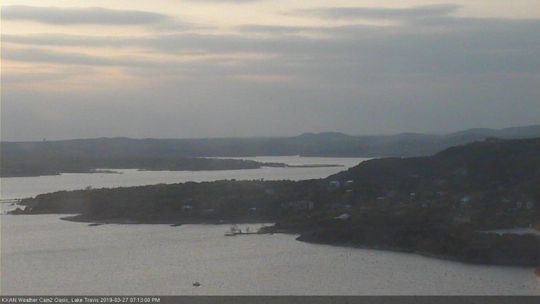 Lake Travis webcam, March 27, 2019 6:15 PM CT