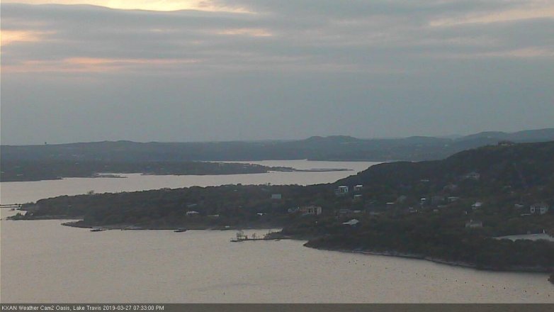 Lake Travis webcam, March 27, 2019 6:35 PM CT