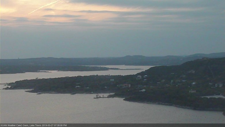 Lake Travis webcam, March 27, 2019 6:40 PM CT