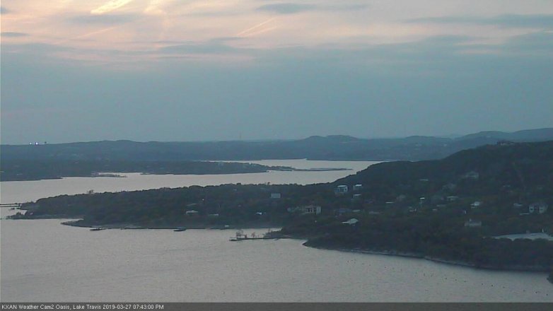Lake Travis webcam, March 27, 2019 6:45 PM CT