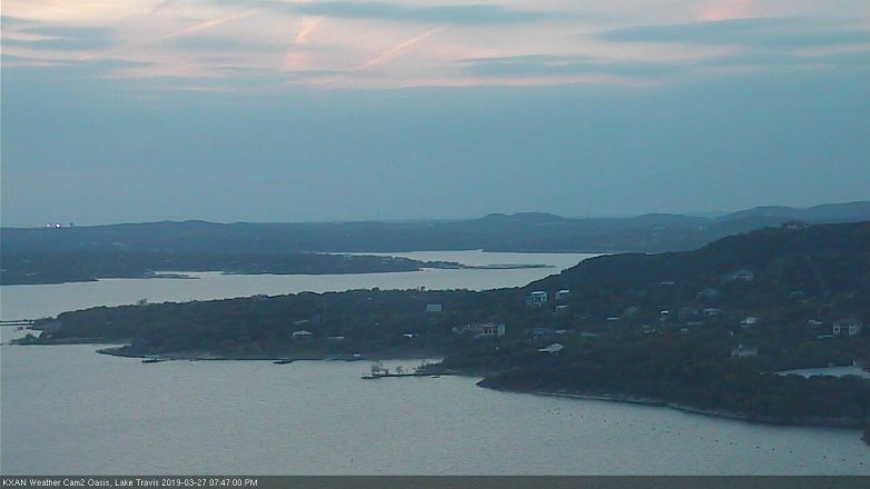 Lake Travis webcam, March 27, 2019 6:50 PM CT