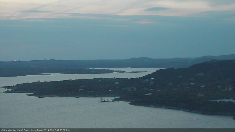 Lake Travis webcam, March 27, 2019 6:55 PM CT