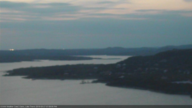 Lake Travis webcam, March 27, 2019 7:00 PM CT