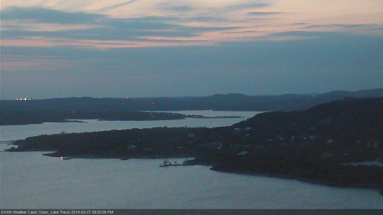 Lake Travis webcam, March 27, 2019 7:05 PM CT