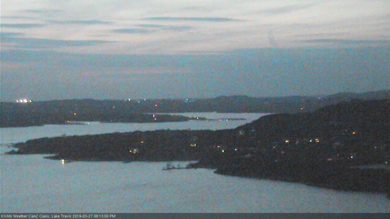Lake Travis webcam, March 27, 2019 7:15 PM CT