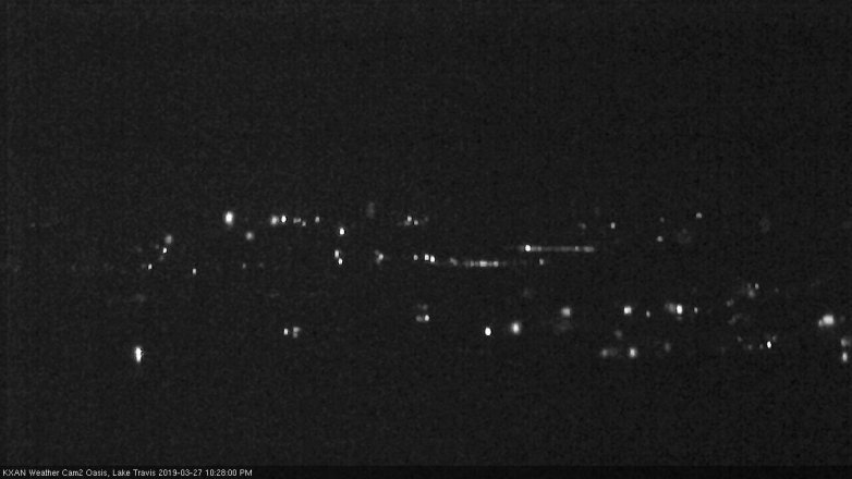 Lake Travis webcam, March 27, 2019 9:30 PM CT