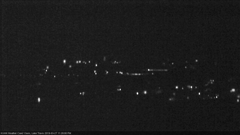 Lake Travis webcam, March 27, 2019 10:30 PM CT