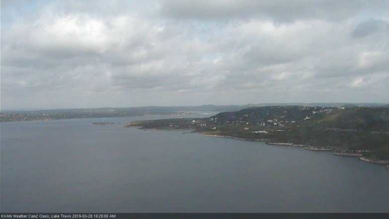 Lake Travis webcam, March 28, 2019 9:30 AM CT