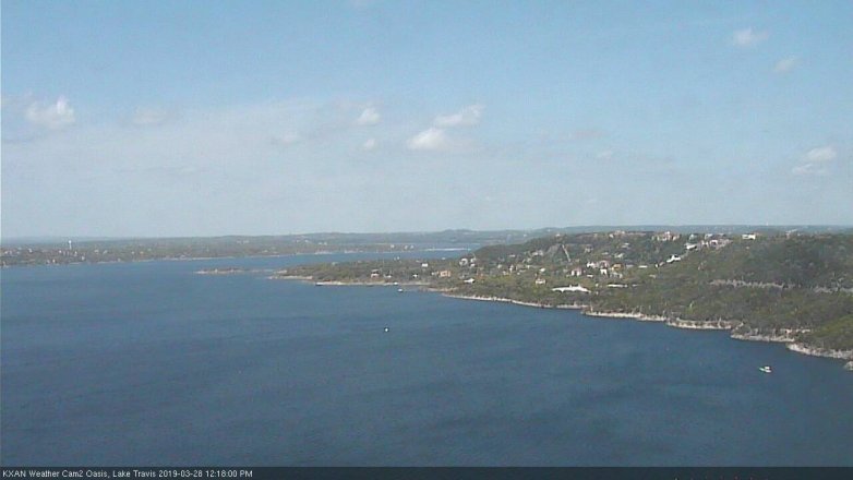 Lake Travis webcam, March 28, 2019 11:20 AM CT