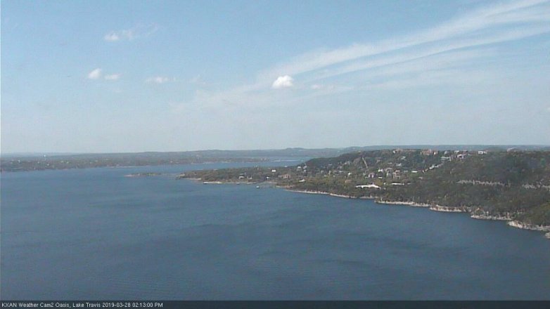 Lake Travis webcam, March 28, 2019 1:15 PM CT