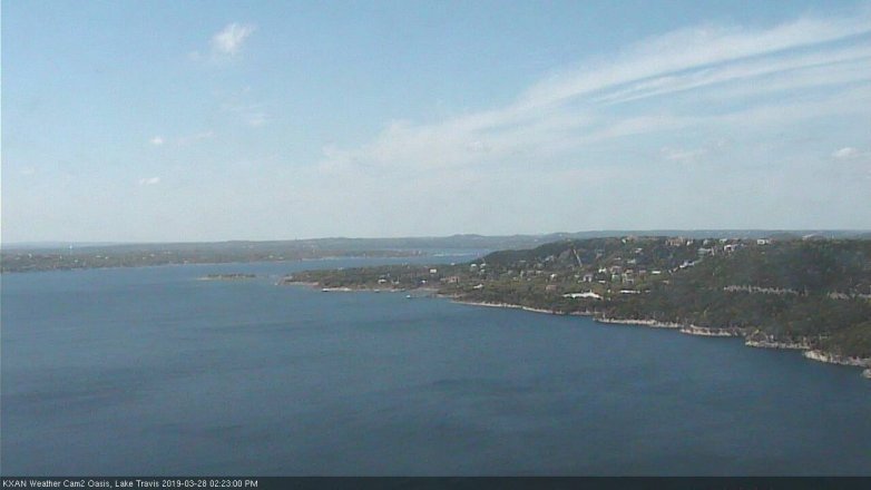 Lake Travis webcam, March 28, 2019 1:25 PM CT