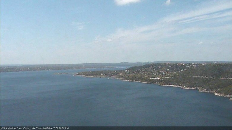 Lake Travis webcam, March 28, 2019 1:30 PM CT