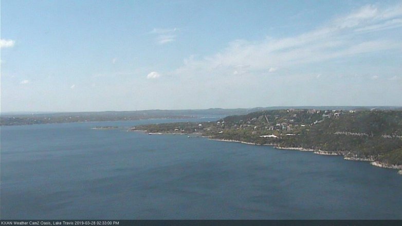 Lake Travis webcam, March 28, 2019 1:35 PM CT