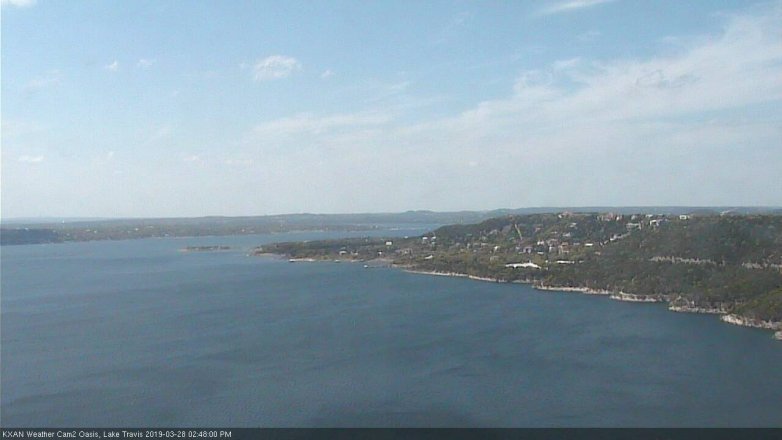 Lake Travis webcam, March 28, 2019 1:50 PM CT