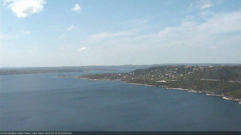 Lake Travis webcam, March 28, 2019 1:55 PM CT