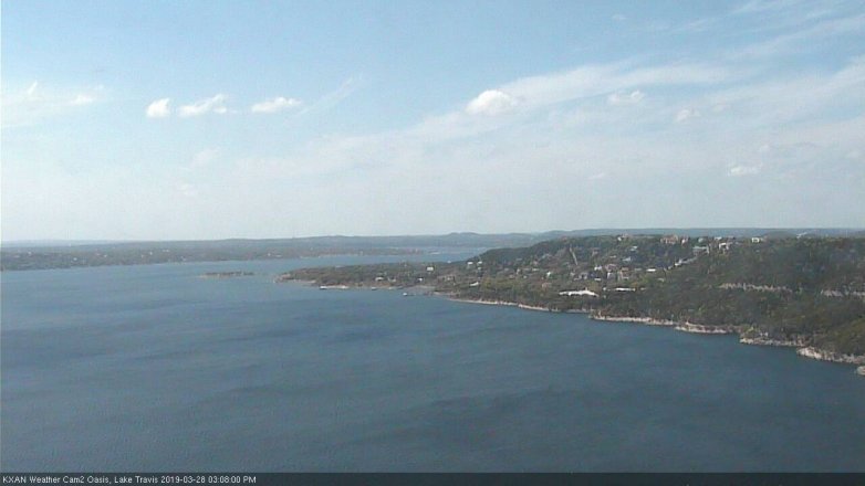 Lake Travis webcam, March 28, 2019 2:10 PM CT