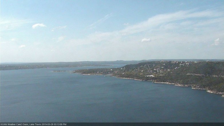 Lake Travis webcam, March 28, 2019 2:15 PM CT