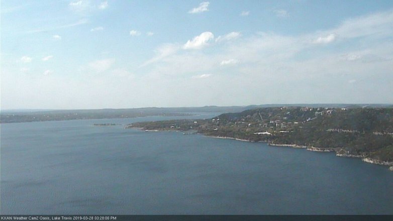 Lake Travis webcam, March 28, 2019 2:30 PM CT