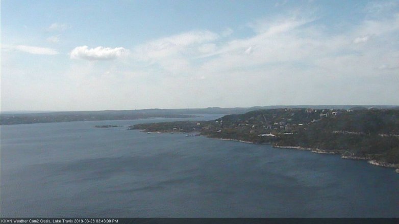 Lake Travis webcam, March 28, 2019 2:45 PM CT