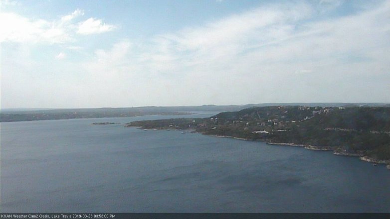 Lake Travis webcam, March 28, 2019 2:55 PM CT