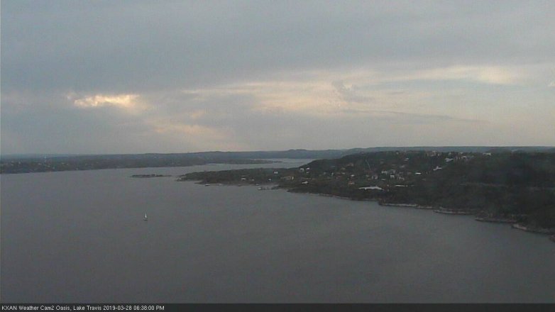 Lake Travis webcam, March 28, 2019 5:40 PM CT