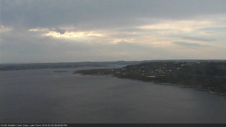 Lake Travis webcam, March 28, 2019 5:50 PM CT
