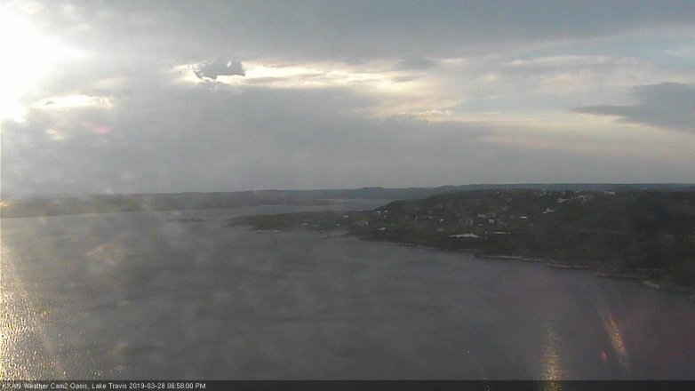 Lake Travis webcam, March 28, 2019 6:00 PM CT