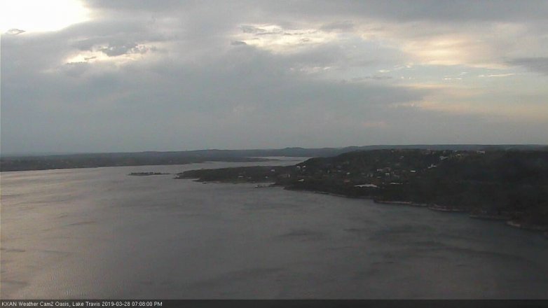 Lake Travis webcam, March 28, 2019 6:10 PM CT