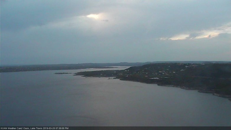Lake Travis webcam, March 28, 2019 6:40 PM CT