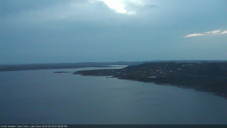 Lake Travis webcam, March 28, 2019 6:50 PM CT